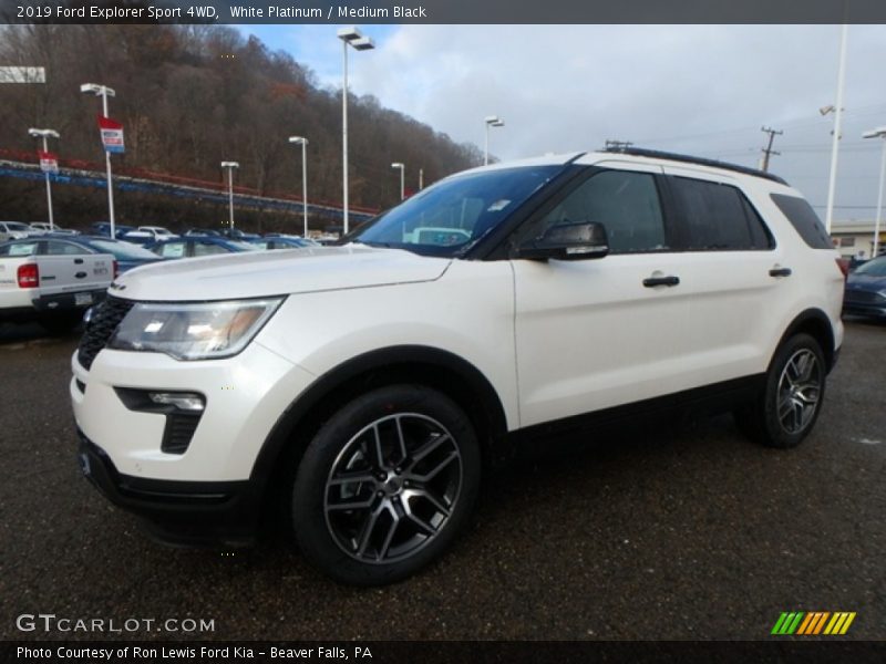 White Platinum / Medium Black 2019 Ford Explorer Sport 4WD