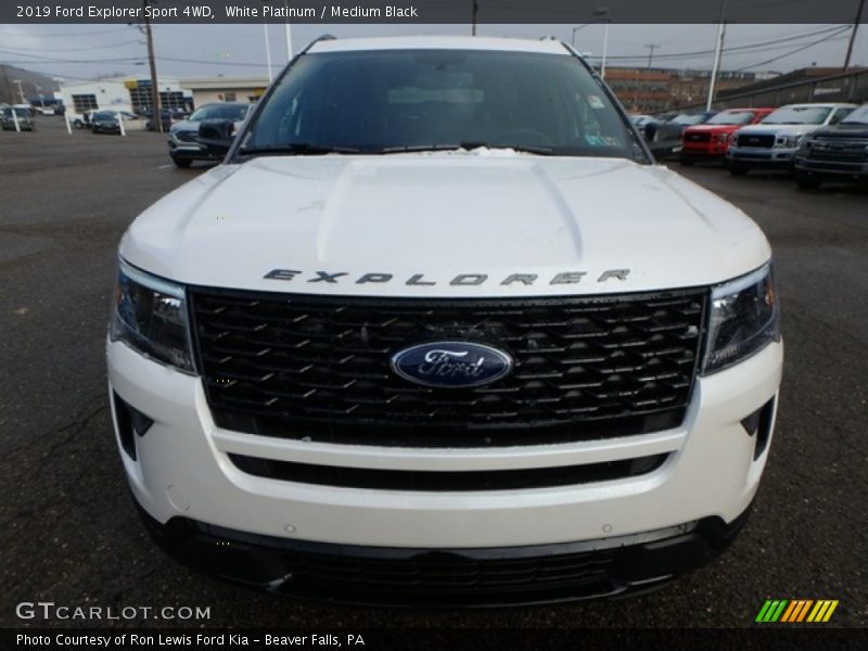 White Platinum / Medium Black 2019 Ford Explorer Sport 4WD