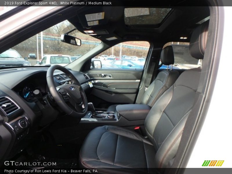 White Platinum / Medium Black 2019 Ford Explorer Sport 4WD