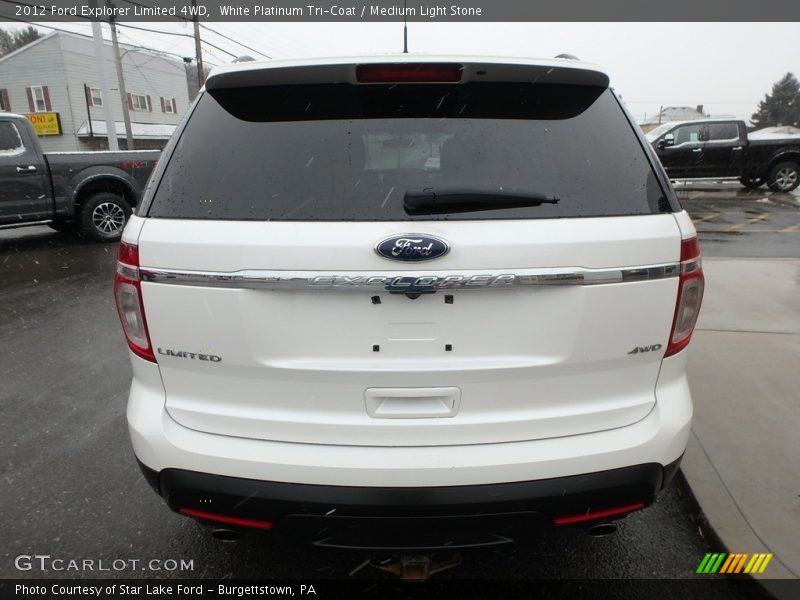 White Platinum Tri-Coat / Medium Light Stone 2012 Ford Explorer Limited 4WD