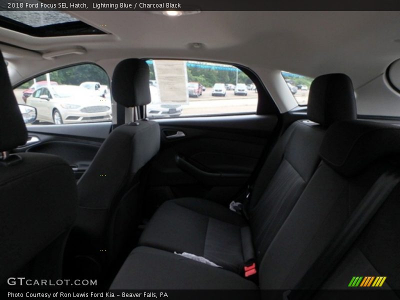 Lightning Blue / Charcoal Black 2018 Ford Focus SEL Hatch