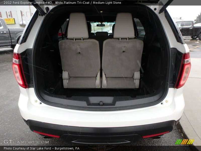 White Platinum Tri-Coat / Medium Light Stone 2012 Ford Explorer Limited 4WD