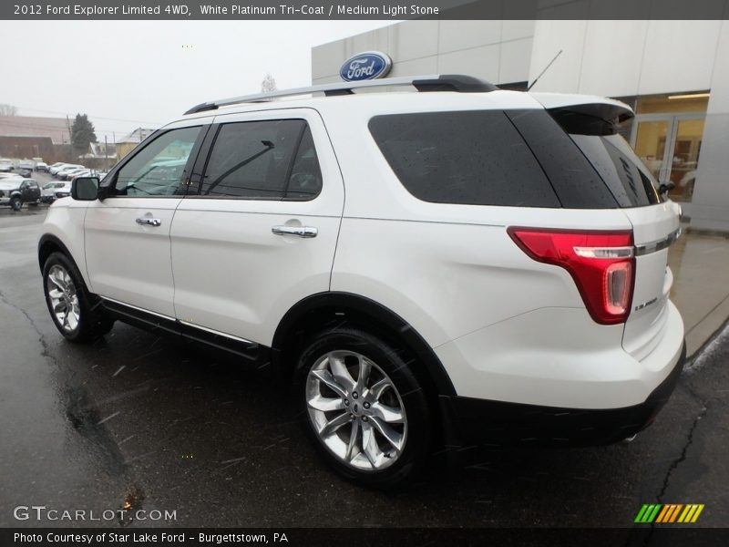 White Platinum Tri-Coat / Medium Light Stone 2012 Ford Explorer Limited 4WD