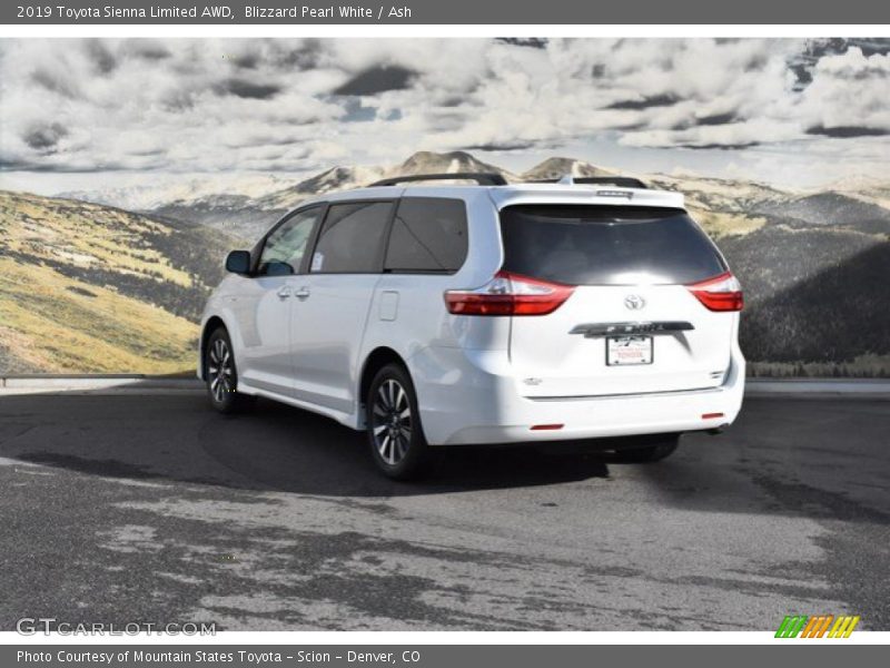 Blizzard Pearl White / Ash 2019 Toyota Sienna Limited AWD
