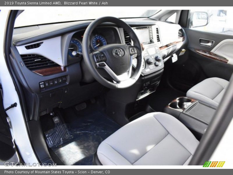 Blizzard Pearl White / Ash 2019 Toyota Sienna Limited AWD