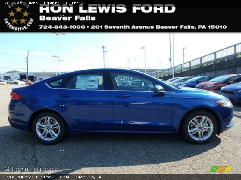 Lightning Blue / Ebony 2018 Ford Fusion SE