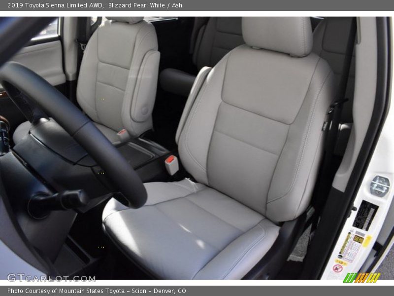 Blizzard Pearl White / Ash 2019 Toyota Sienna Limited AWD