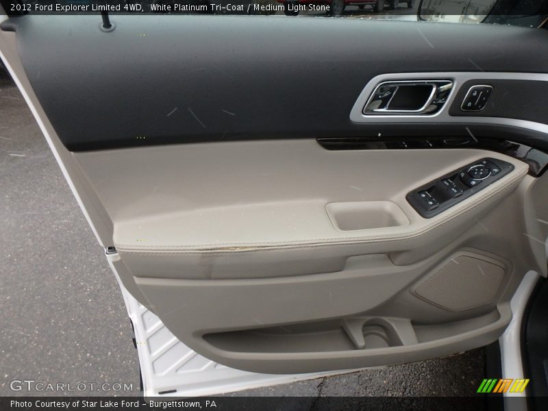 White Platinum Tri-Coat / Medium Light Stone 2012 Ford Explorer Limited 4WD