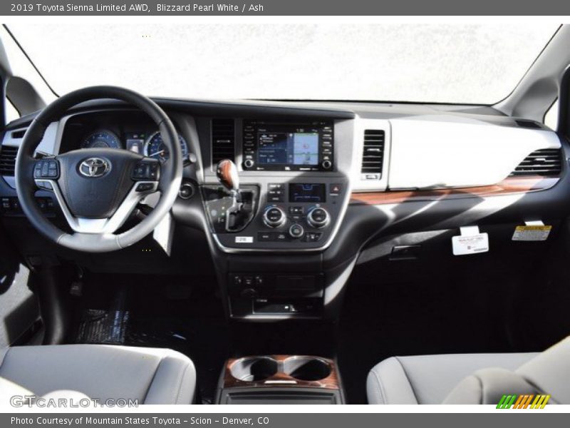 Blizzard Pearl White / Ash 2019 Toyota Sienna Limited AWD