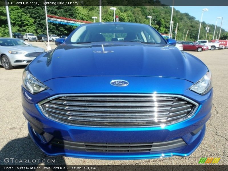 Lightning Blue / Ebony 2018 Ford Fusion SE