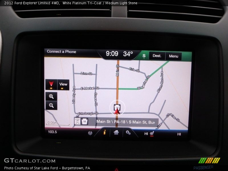 White Platinum Tri-Coat / Medium Light Stone 2012 Ford Explorer Limited 4WD