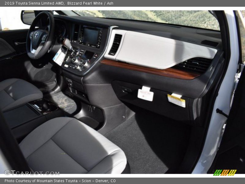Blizzard Pearl White / Ash 2019 Toyota Sienna Limited AWD