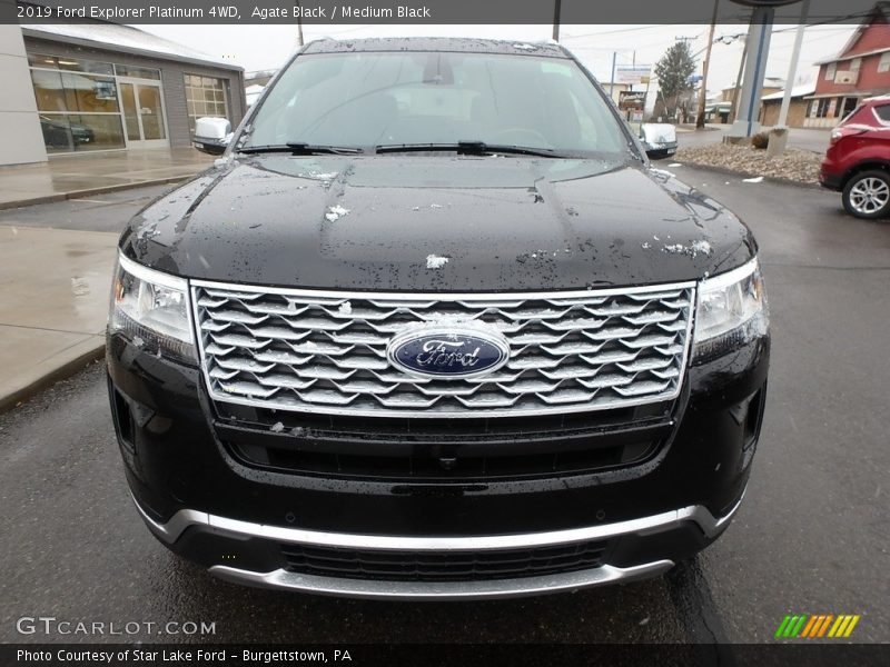Agate Black / Medium Black 2019 Ford Explorer Platinum 4WD