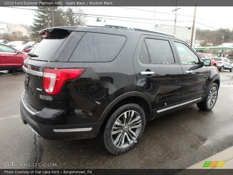 Agate Black / Medium Black 2019 Ford Explorer Platinum 4WD