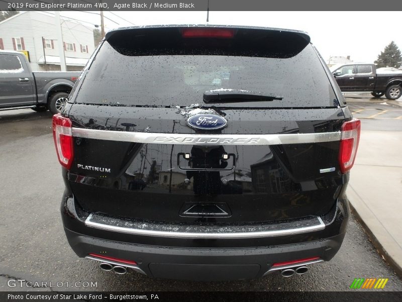 Agate Black / Medium Black 2019 Ford Explorer Platinum 4WD