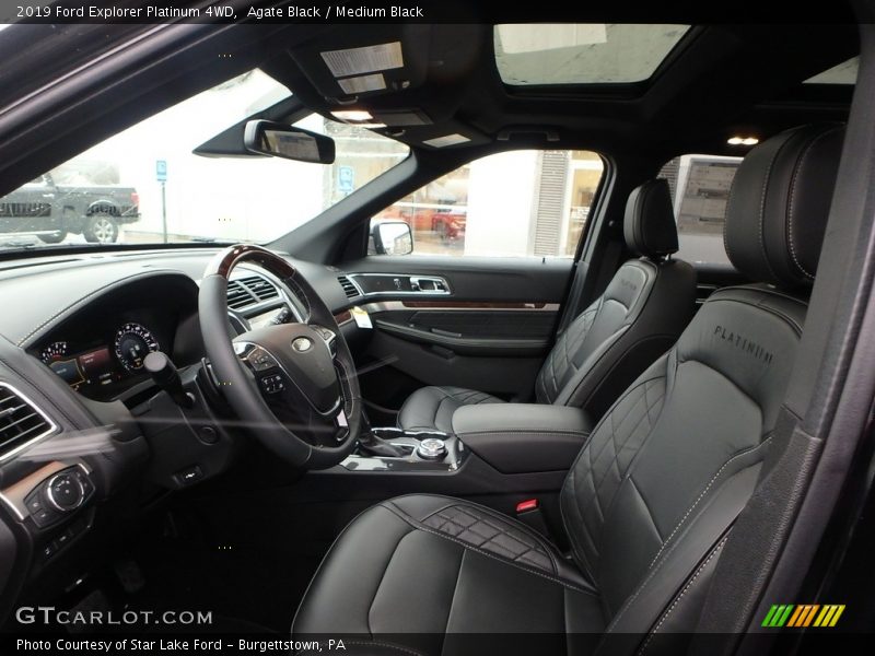 Front Seat of 2019 Explorer Platinum 4WD