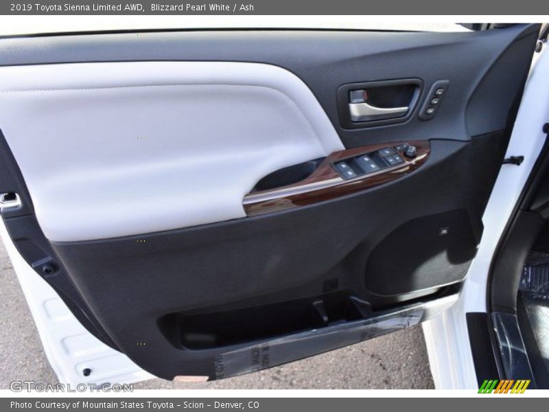 Blizzard Pearl White / Ash 2019 Toyota Sienna Limited AWD