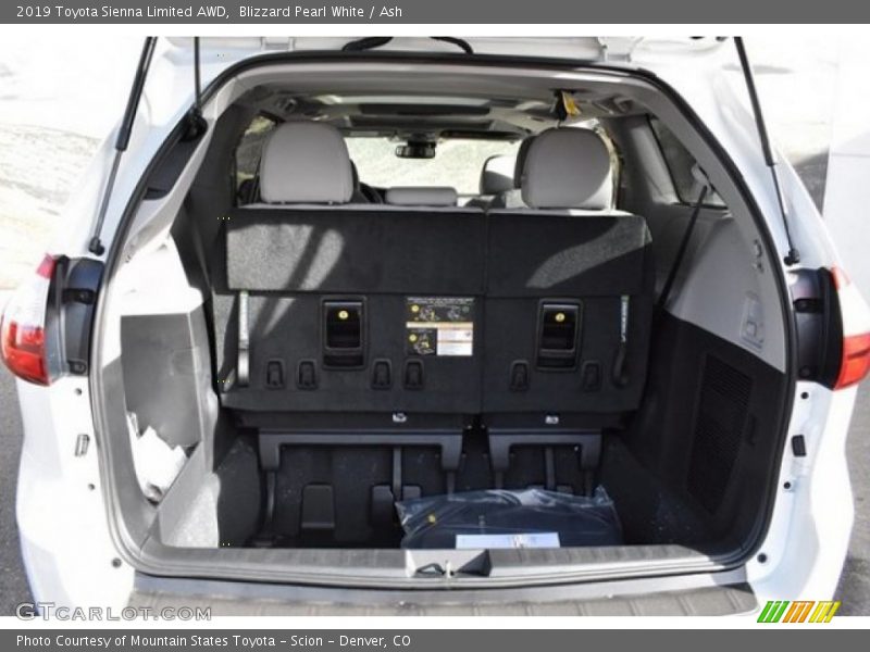 Blizzard Pearl White / Ash 2019 Toyota Sienna Limited AWD