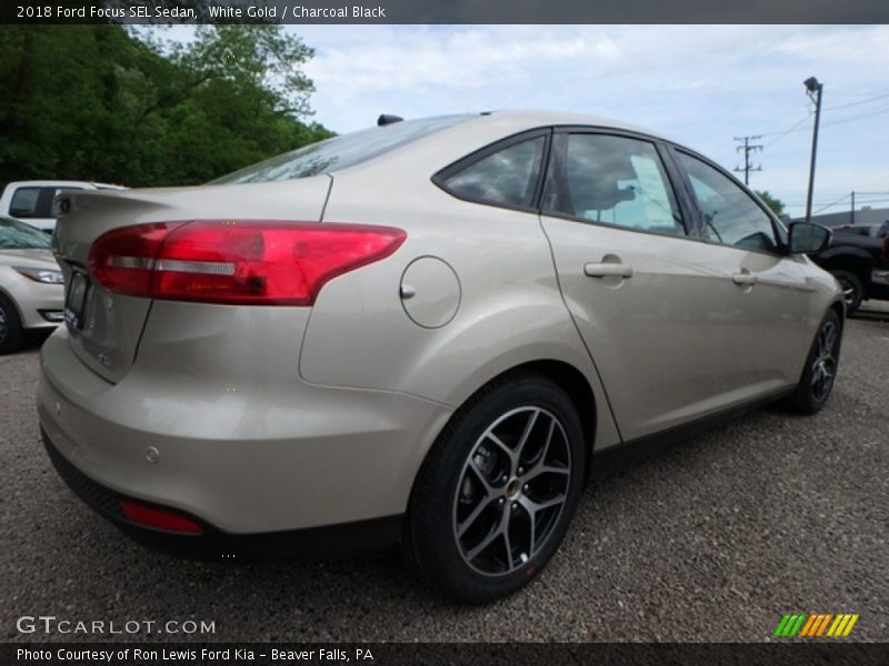 White Gold / Charcoal Black 2018 Ford Focus SEL Sedan