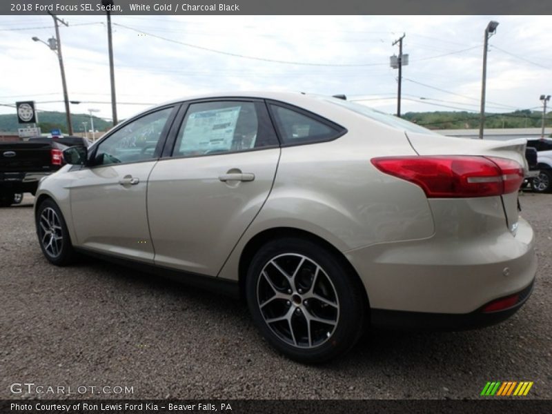 White Gold / Charcoal Black 2018 Ford Focus SEL Sedan
