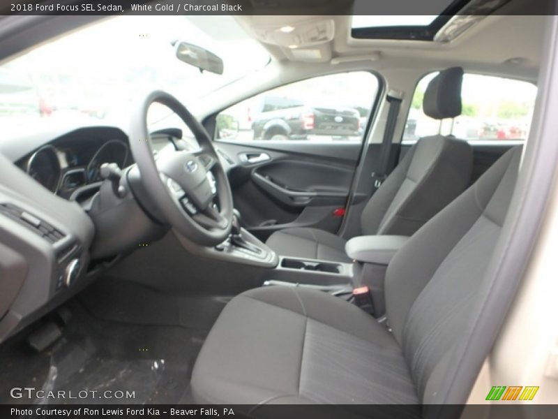 White Gold / Charcoal Black 2018 Ford Focus SEL Sedan