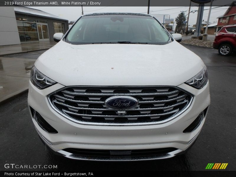 White Platinum / Ebony 2019 Ford Edge Titanium AWD