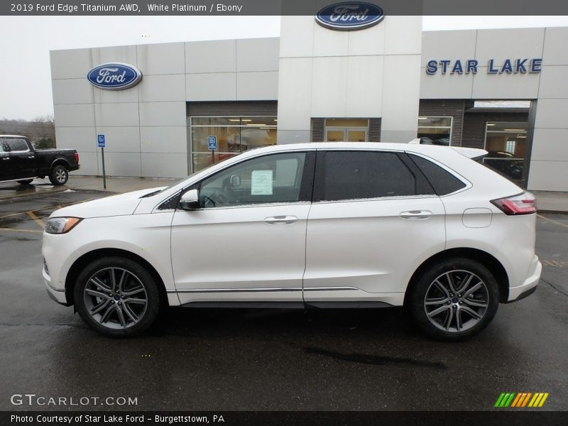 White Platinum / Ebony 2019 Ford Edge Titanium AWD