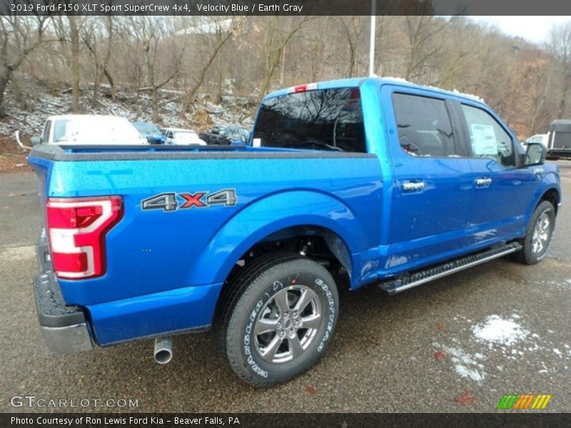 Velocity Blue / Earth Gray 2019 Ford F150 XLT Sport SuperCrew 4x4