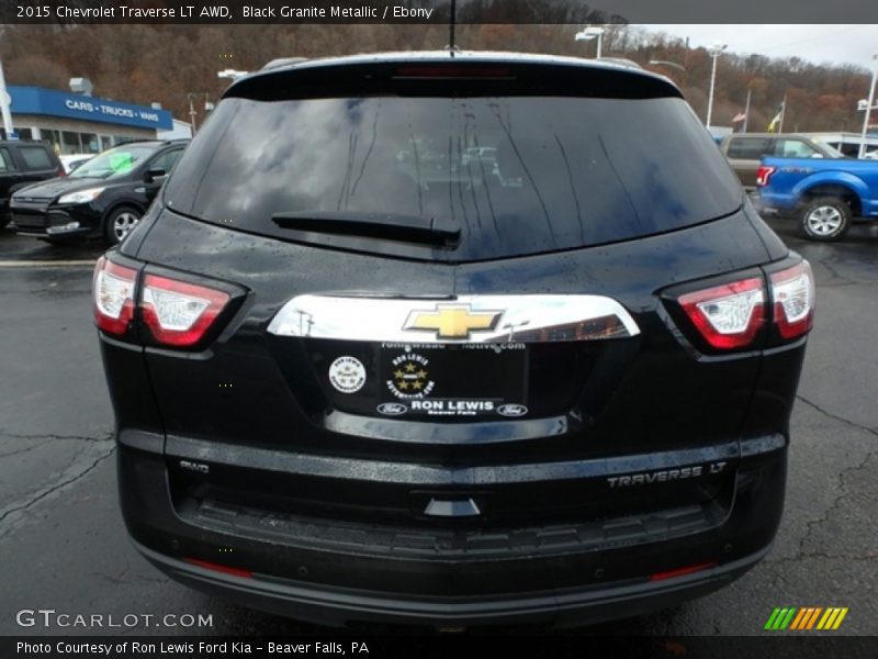 Black Granite Metallic / Ebony 2015 Chevrolet Traverse LT AWD