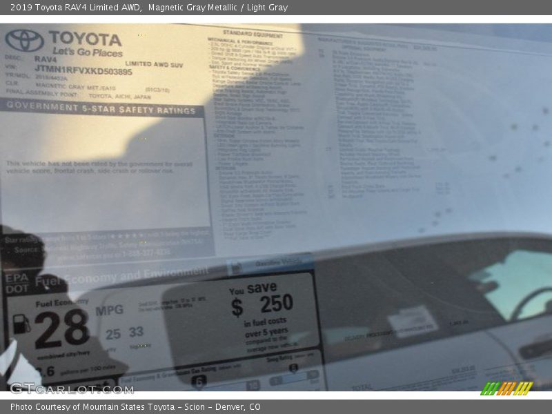 Magnetic Gray Metallic / Light Gray 2019 Toyota RAV4 Limited AWD