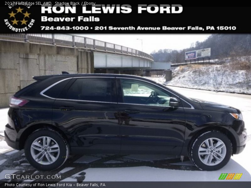 Shadow Black / Ebony 2017 Ford Edge SEL AWD