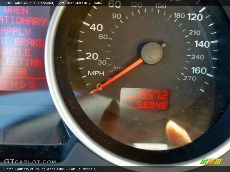 Light Silver Metallic / Ebony 2007 Audi A4 2.0T Cabriolet