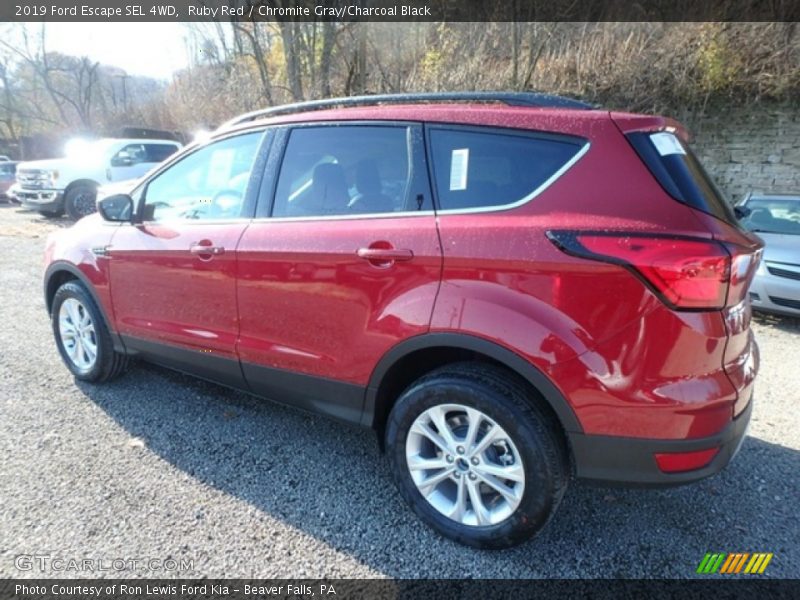 Ruby Red / Chromite Gray/Charcoal Black 2019 Ford Escape SEL 4WD