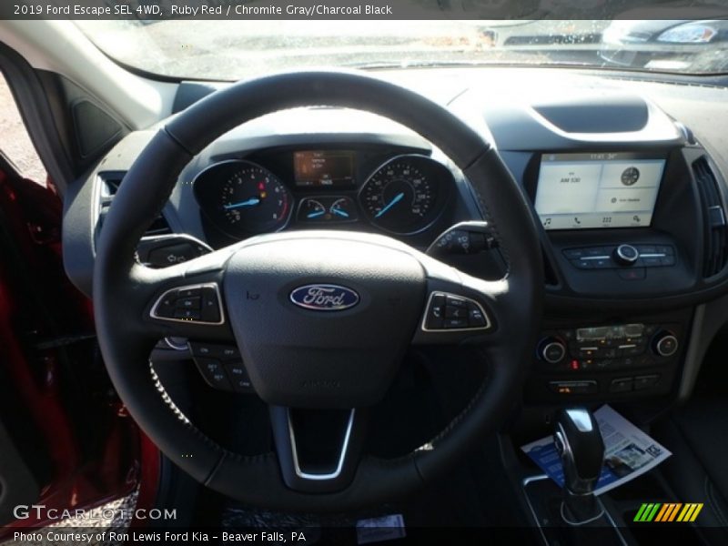 Ruby Red / Chromite Gray/Charcoal Black 2019 Ford Escape SEL 4WD