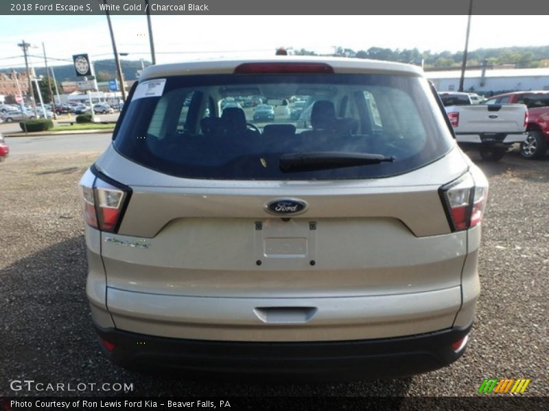 White Gold / Charcoal Black 2018 Ford Escape S