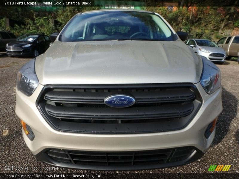 White Gold / Charcoal Black 2018 Ford Escape S