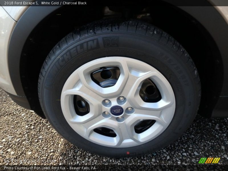 White Gold / Charcoal Black 2018 Ford Escape S