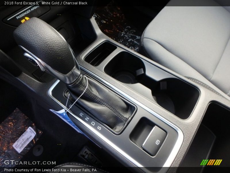 White Gold / Charcoal Black 2018 Ford Escape S