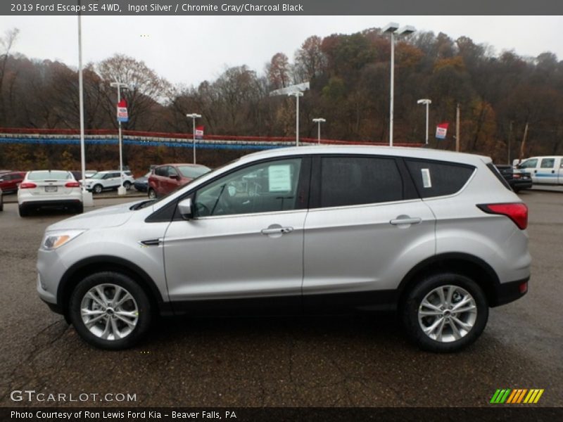 Ingot Silver / Chromite Gray/Charcoal Black 2019 Ford Escape SE 4WD