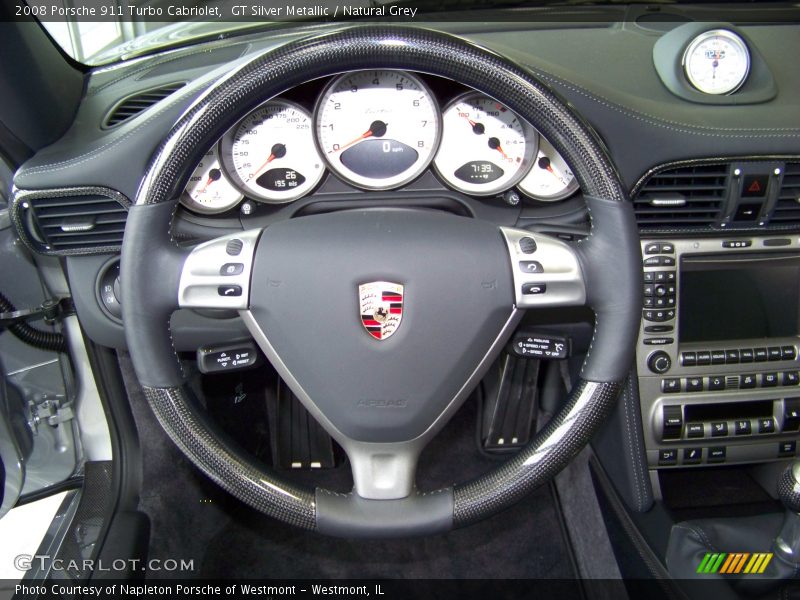 GT Silver Metallic / Natural Grey 2008 Porsche 911 Turbo Cabriolet
