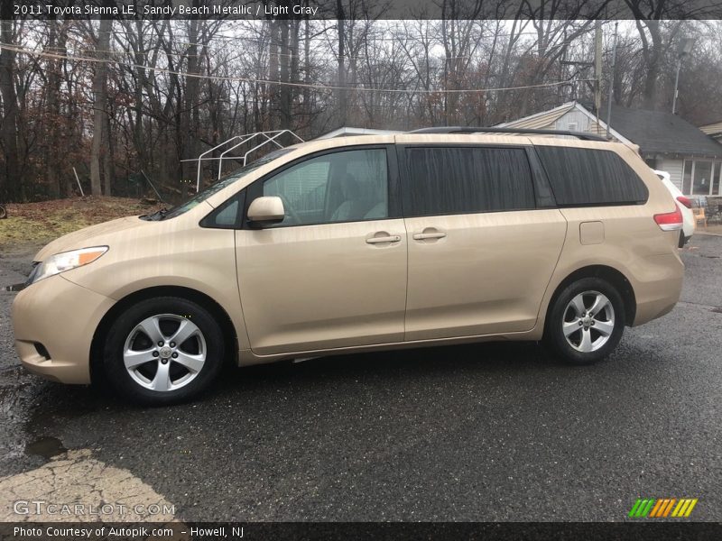 Sandy Beach Metallic / Light Gray 2011 Toyota Sienna LE