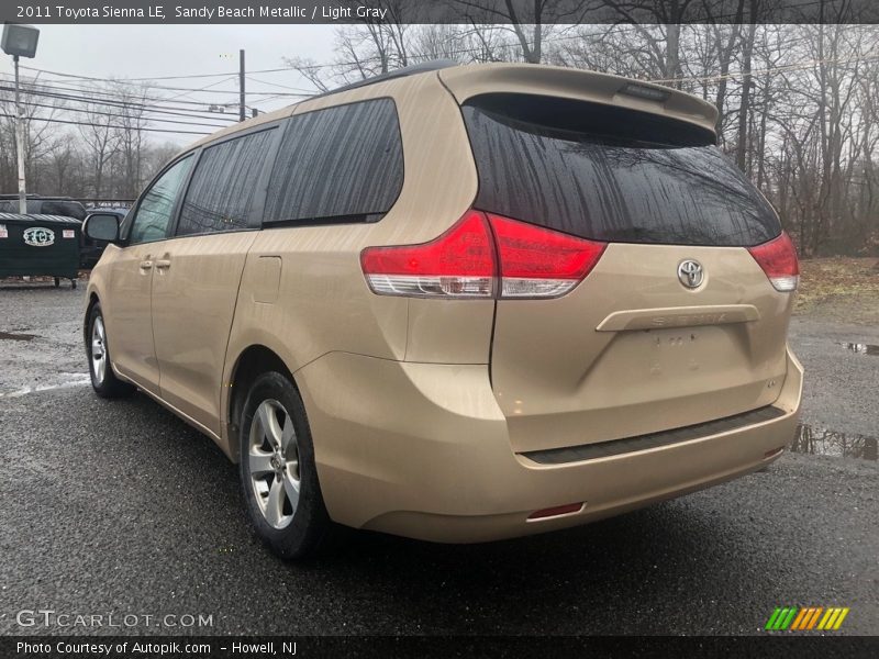 Sandy Beach Metallic / Light Gray 2011 Toyota Sienna LE