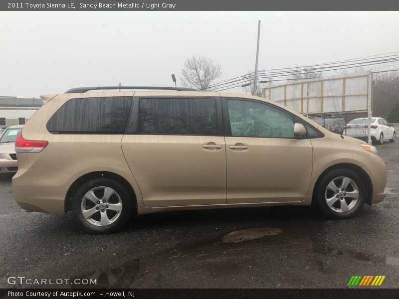 Sandy Beach Metallic / Light Gray 2011 Toyota Sienna LE