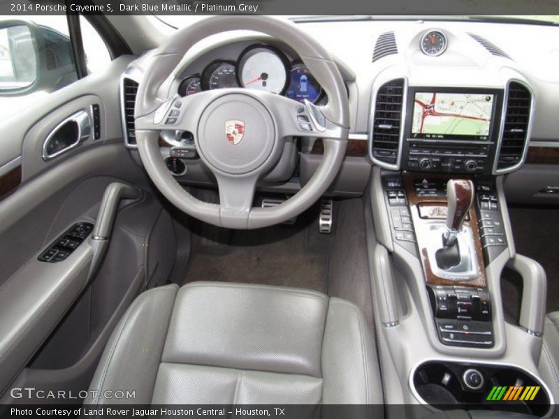 Dark Blue Metallic / Platinum Grey 2014 Porsche Cayenne S