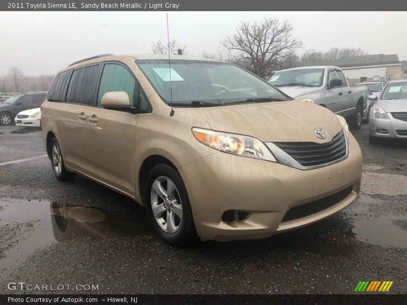 Sandy Beach Metallic / Light Gray 2011 Toyota Sienna LE