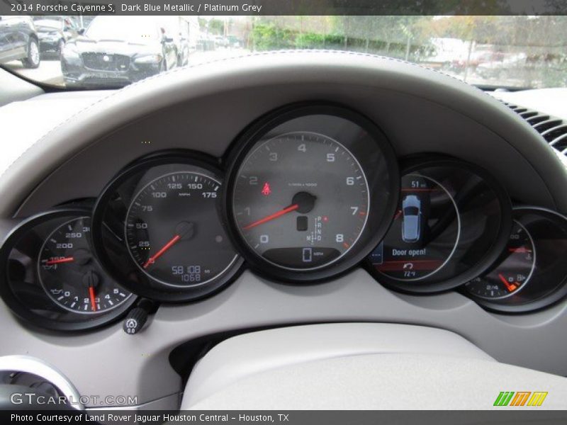 Dark Blue Metallic / Platinum Grey 2014 Porsche Cayenne S