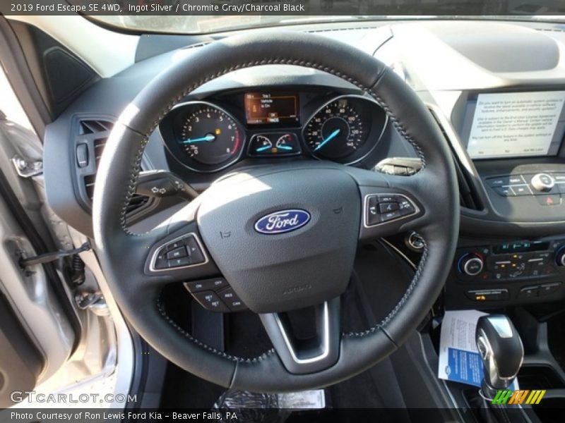 Ingot Silver / Chromite Gray/Charcoal Black 2019 Ford Escape SE 4WD