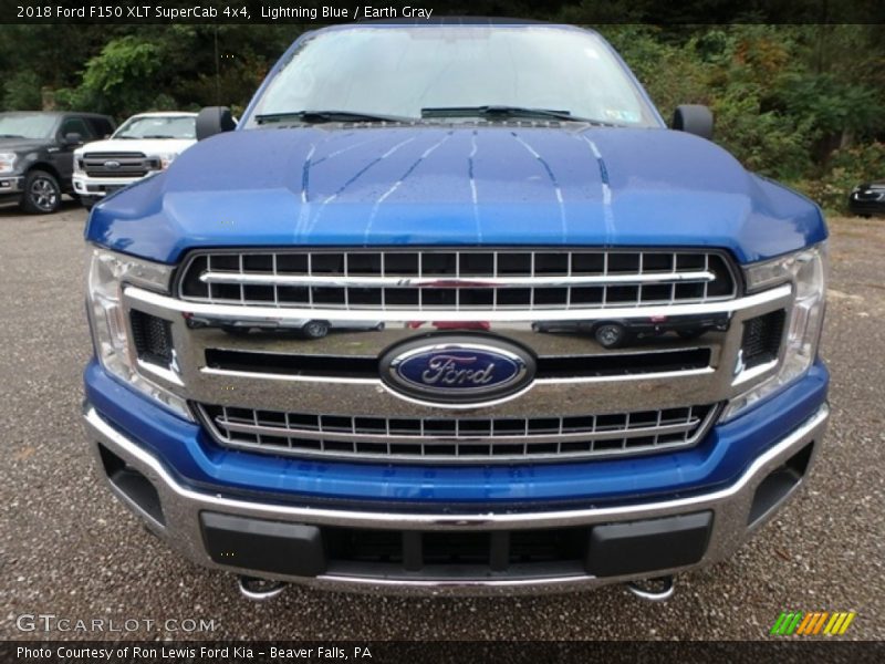 Lightning Blue / Earth Gray 2018 Ford F150 XLT SuperCab 4x4