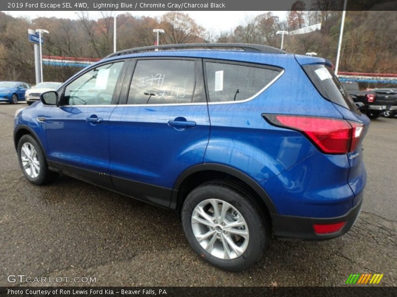 Lightning Blue / Chromite Gray/Charcoal Black 2019 Ford Escape SEL 4WD