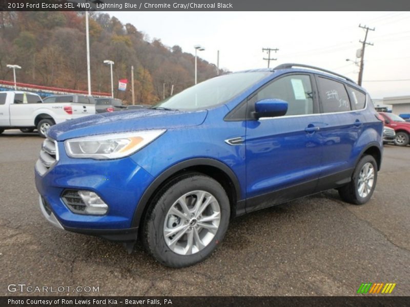 Lightning Blue / Chromite Gray/Charcoal Black 2019 Ford Escape SEL 4WD